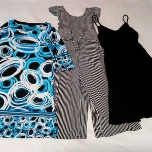 Bundle - Girls sz 7-8 dresses & capri romper